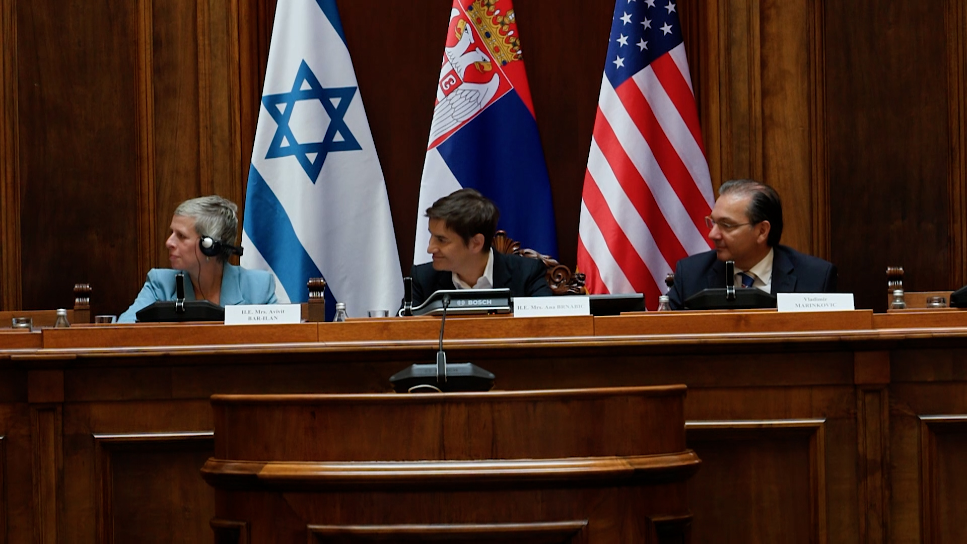 Beograd, predsednica Narodne skupstine Republike Srbije Ana Brnabic prisustvuje konferenciji „Beogradski strateški dijalog - partnerstvo Srbije, Izraela i SAD”, pokrivanje Beograd, predsednica Narodne skupstine Republike Srbije Ana Brnabic prisustvuje konferenciji „Beogradski strateški dijalog - partnerstvo Srbije, Izraela i SAD”, pokrivanje